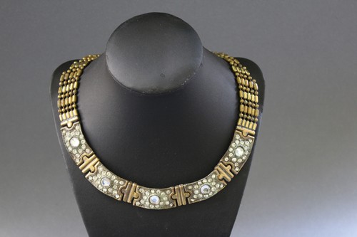 Vintage collier messing mit - vintage,
