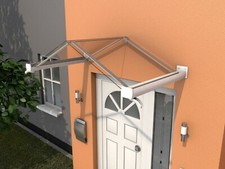 Gutta Giebelvordach GV/T 160 | Weiß | Haustürvordach 1600 x 900 mm