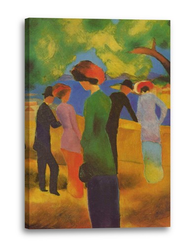 Kunstdruck august macke dame - august,