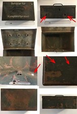 Wehrmacht Behälter für Kampfstoffproben Metallkiste mit Stempel Adler EMA 40 ?
