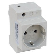 Schuko Steckdose für Hutschiene 16A Einbausteckdose für Verteiler Schaltschrank