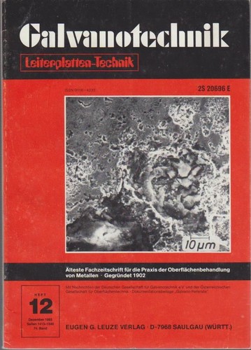 Galvanotechnik band - galvanotechnik.,