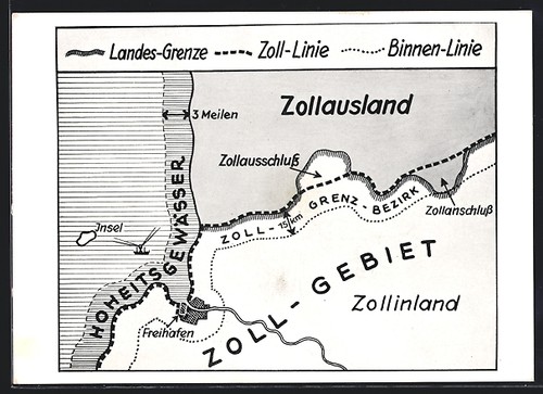 Landes grenze und - ak,