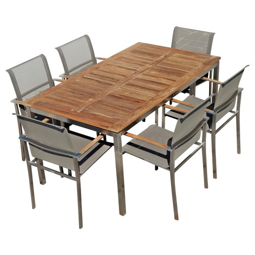 Gartengarnitur edelstahl teak - gartengarnitur,