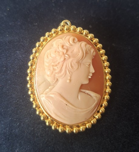 Cameo brosche anhänger - "cameo", brosche+
