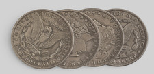 4x Morgan Dollar Replika 1880
