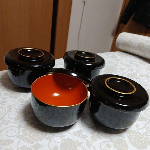 Japanische lack schüssel 4er - japanische,