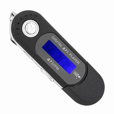 Tragbarer Musik-Mp3-Usb-Player Mit Lcd-Bildschirm, Sprachspeicherkarte (Schwarz,