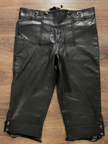 Glattlederhose kniebund - glattlederhose,