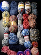 Sockenwolle - Reste  ,  4 - fach, hochwertige Marken , 820g , (2)