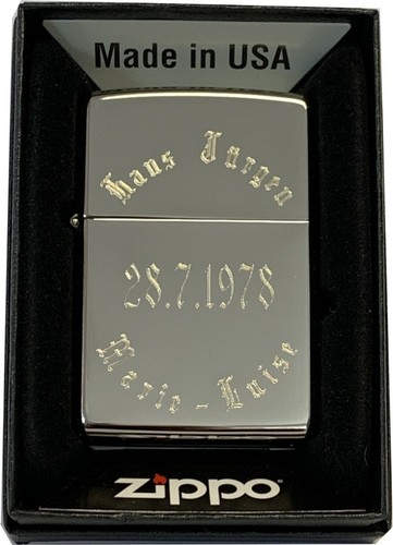 Zippo feuerzeug rundgravur - ,