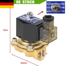 Magnetventil Messing 1/2" AC 220V 0-10 Bar Viton NC Stromlos Geschlossen 150°C