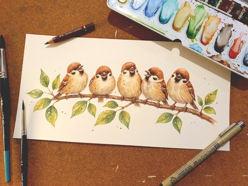 Original aquarell illustration - original,