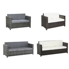 Outsunny Poly-Rattan Sofa mit
