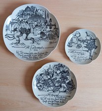 3 Rosenthal Wandteller Till Eulenspiegel Entwurf Björn Wiinblad Ø 25, 20, 16 cm
