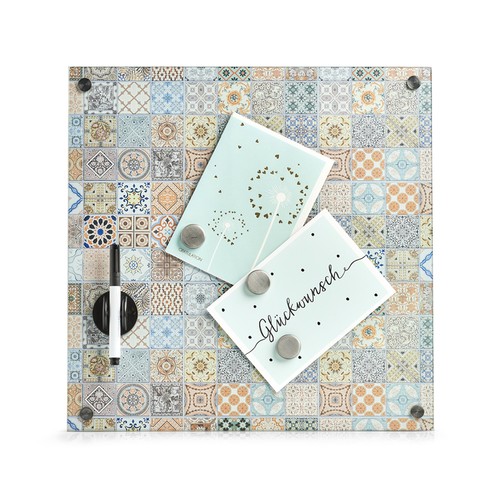 Memoboard aus glas mosaik - aus,