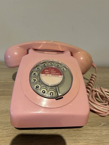 Rosa drehtelefon 80er jahre - drehtelefon,