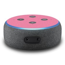 2er Set Aufkleber Glitzer Hellrosa passend für Alexa Echo Dot Gen3 Folie R137-01