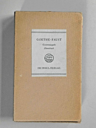 Goethe faust gesamtausgabe - faust,