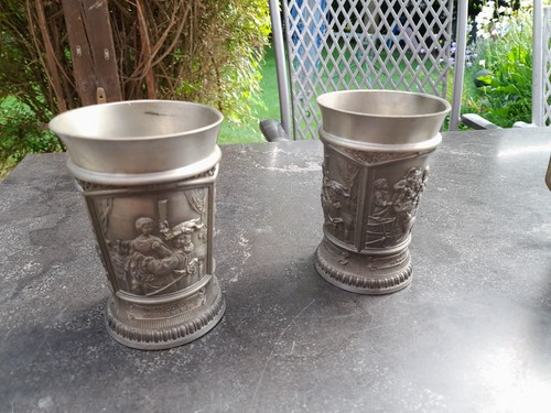 2er set zinnbecher zinnpokale - 2er, zinnbecher/zinnpokale