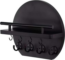 Wandregal mit sechs Haken, rundes Design für Schlüssel und kleine Gegenstände