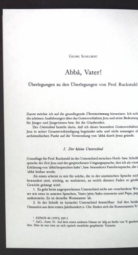 Abbâ vater überlegungen zu - Überlegungen,