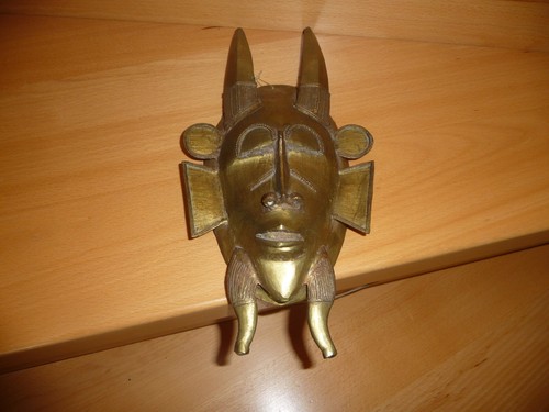 Antike maske gelbguss messing - gelbguss,