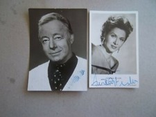 heinz rühmann und hertha feiler--zwei ak signiert---