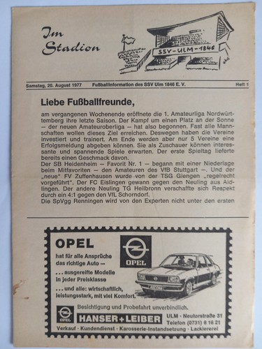 Fussball programm amateurliga - fussball,