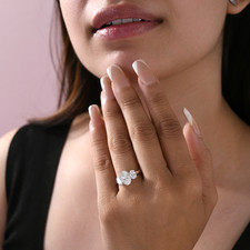 14k Echt Weißgold 2.48 CT