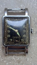 WWII Era Mirus 15 Rubis Military Style Watch – Rectangular – c.1940s –...