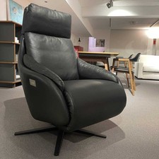 Bonaldo Relaxsessel Sydney Leder Select Schwarz Sternfuß Schwarz 