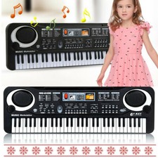 61 Tasten Digitales Keyboard Piano Musik Tastatur mit Mikrofon Anfänger Klavier