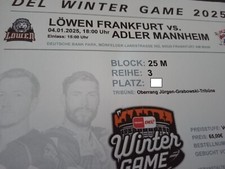 DEL Wintergame 2025 1 Ticket Frankfurt Samstag 04.01.