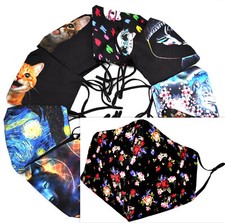 Stoffmaske Nasenbügel Mund-Nasen-Maske Gesichtsmaske einstellbare Alltagsmaske 