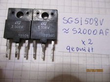 2 Stück Transistor  SGSI508V  Si  NPN 1500/700V  8A 125W  gebraucht geprüft