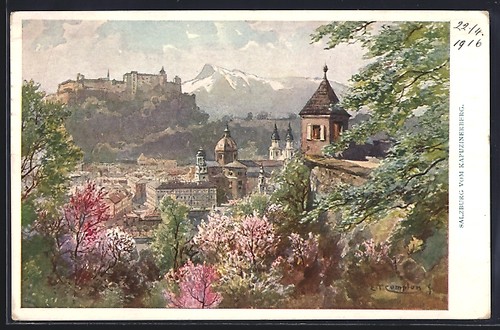 Künstler edward theodore - künstler-ak,