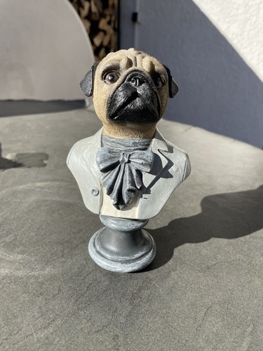 Mops büste figur hund deko - figur,