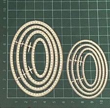 8 ovale genähte Kanten