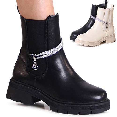Damen plateau stiefeletten - plateau,
