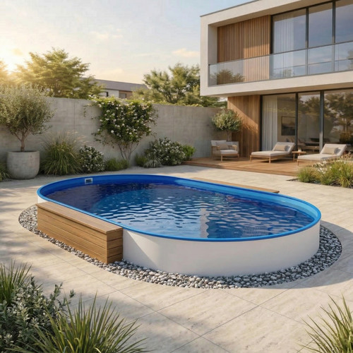 Gartenpool ovalpool tiefbecken - ovalpool,