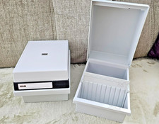 2 Stück Karteikasten HAN 966-11 * A6 quer * lichtgrau * mit einer Stützpalette