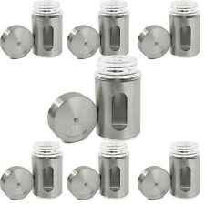 1-12 Gewürzstreuer Edelstahl Pfeffer Salz Gewürze Glas Gewürzdose Vorratsgläser