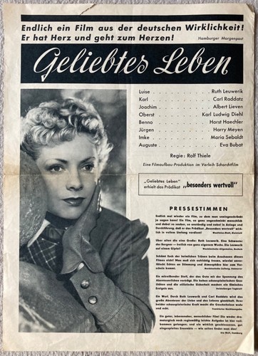 Ruth leuwerik geliebtes leben - ,