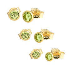 Paar Ohrstecker Echt Peridot
