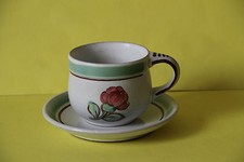 Melitta Friesland Ammerland rote Blume Kaffeetasse Tasse und Untertasse Gedeck