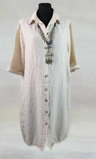 Leinen Bluse Hemd Kleid EG 42