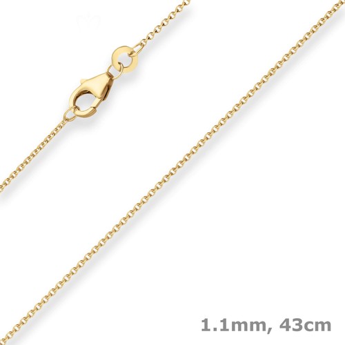 1mm rund ankerkette collier - 1,1mm, rund-ankerkette