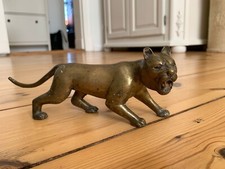 Messing Panther / Jaguar Antik Art Deco Figur
