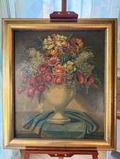 Großes Vintage Ölgemälde